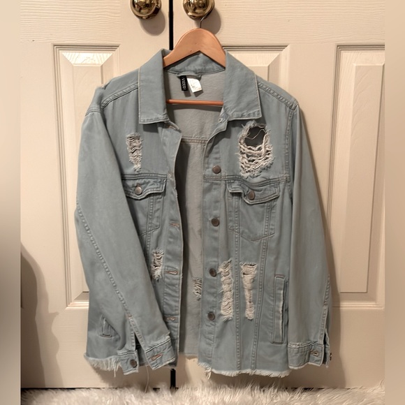 Distressed Denim Jacket - Picture 1 of 3